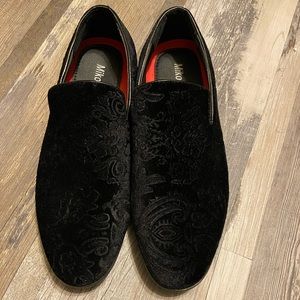 Black Velvet Loafers